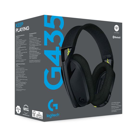 НАУШНИКИ LOGITECH GAMING G435 LIGHTSPEED WIRELESS, BLACK