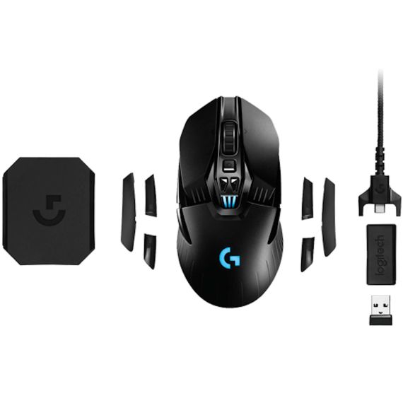 LOGITECH GAMING MOUSE G903 LIGHTSPEED WIRELESS, HERO 25K GAMING SENSOR,100 - 25,600 DPI,  LIGHTSYNC RGB, MECHANICAL BUTTON, 7-11 PROGRAMMABLE BUTTONS/ REMOVABLE SIDE BUTTONS, OPTIONAL EXTRA WEIGHT: 10G