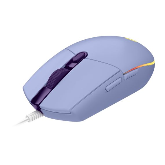 LOGITECH GAMING MOUSE G203  LIGHTSYNC RGB LIGHTING, 6 PROGRAMMABLE BUTTONS, 200- 8000 DPI,  ONBOARD MEMORY, LILAC