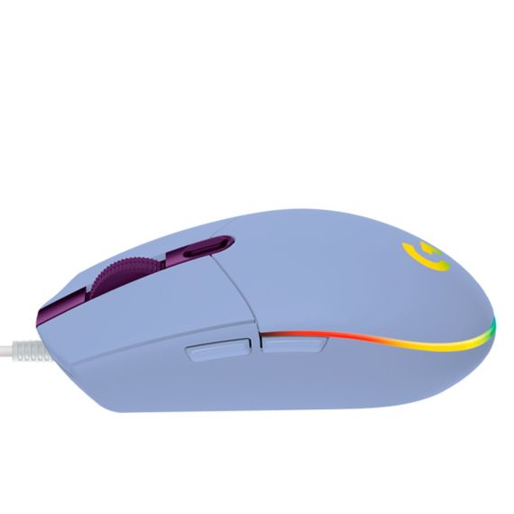 LOGITECH GAMING MOUSE G203  LIGHTSYNC RGB LIGHTING, 6 PROGRAMMABLE BUTTONS, 200- 8000 DPI,  ONBOARD MEMORY, LILAC