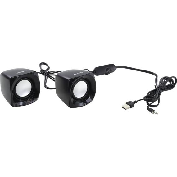 SVEN 120 BLACK (USB), 2.0 / 2X2.5W RMS, USB POWER SUPPLY, VOLUME CONTROL