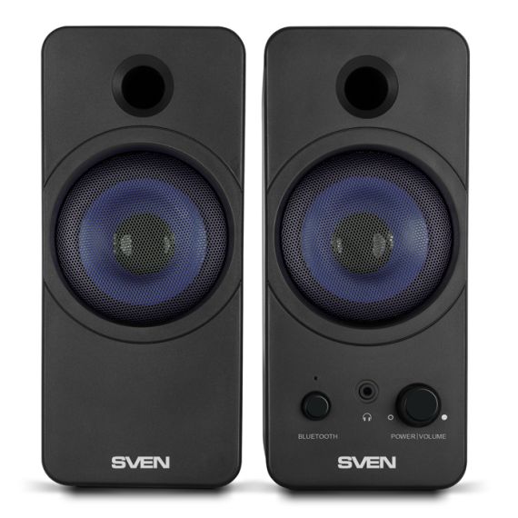 SVEN 431 BLACK (USB), 2.0 / 2X3W RMS, BLUETOOTH, USB OR 5V DC POWER SUPPLY,
