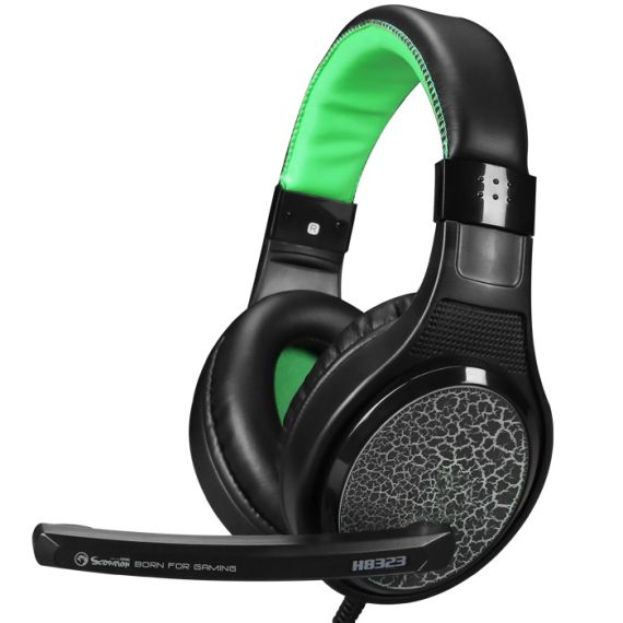 НАУШНИКИ MARVO "H8323", BLACK-GREEN