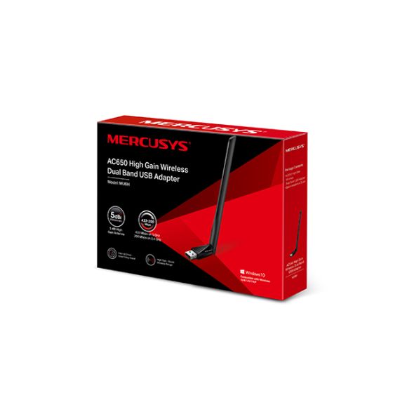 USB 2.0 / WI-FI 5 ADAPTER / MERCUSYS MU6H /  DUAL BAND AC650