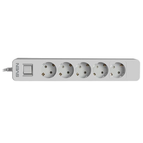SURGE PROTECTOR SVEN SF-05, 5 SOCKETS, 1.8M, WHITE, COLOR BOX