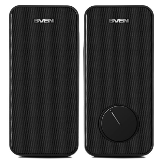 SVEN 470 BLACK (USB), 2.0 / 2X6W RMS, POWERED VIA A USB PORT, HEADPHONE