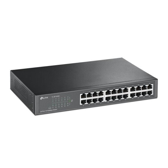 КОММУТАТОР TP-LINK TL-SF1024D / 24 PORT / 100MB / RJ45 / 1U 13-INCH RACK-MOUNTABLE STEEL CASE