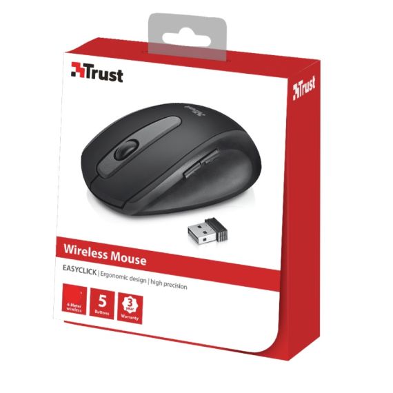 TRUST EASYCLICK WIRELESS OPTICAL MOUSE, 2.4GHZ, NANO RECEIVER,