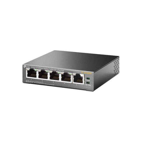 POE КОММУТАТОР TP-LINK TL-SF1005P / 5 PORT / 100MB / RJ45 / STEEL CASE