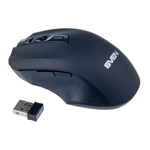 SVEN RX-350W BLACK WIRELESS, OPTICAL MOUSE, 2.4GHZ, 5-BUTTONS,