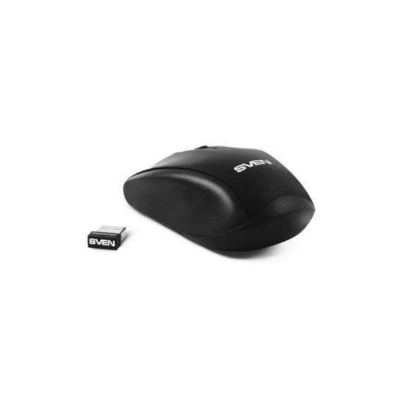 SVEN RX-305 WIRELESS, OPTICAL MOUSE, 2.4GHZ, NANO RECEIVER, 800/1200/1600 DPI, USB, BLACK