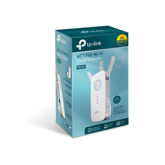 RANGER EXTENDER TP-LINK RE450 / AC1750 DUAL BAND / WI-FI5 / 1 GIGABIT LAN PORT / 3 EXTERNAL ANTENNAS