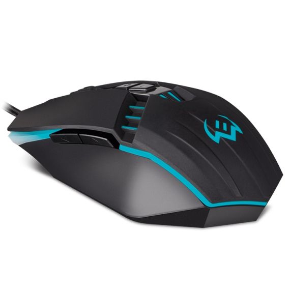 SVEN RX-G810 GAMING, OPTICAL MOUSE, 800-4000 DPI, 6+1 BUTTONS (SCROLL WHEEL),  DPI SWITCHING MODES, TWO NAVIGATION BUTTONS (FORWARD AND BACK),SOFT TOUCH COATING, USB, BLACK
