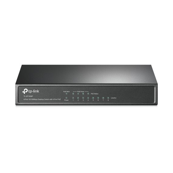 КОММУТАТОР TP-LINK TL-SF1008P / 8 PORT / 100MB / RJ45 /