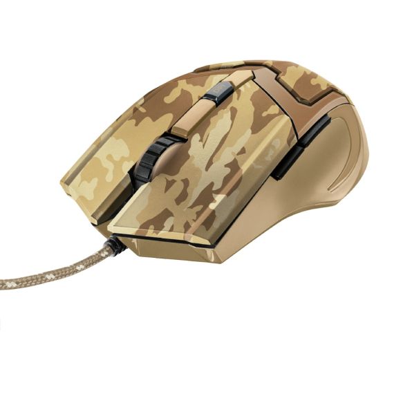 TRUST GAMING GXT 101D GAV MOUSE - CAMO BROWN, 600 - 4800 DPI, 6 BUTTON,
