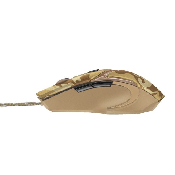 TRUST GAMING GXT 101D GAV MOUSE - CAMO BROWN, 600 - 4800 DPI, 6 BUTTON,