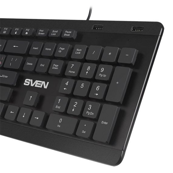 SVEN KB-E5700H, KEYBOARD, WATERPROOF CONSTRUCTION, 104 KEYS, 12