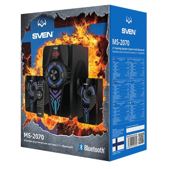 КОЛОНКИ 2.1 SVEN MS-2070 / 60W RMS / BLUETOOTH / BLACK