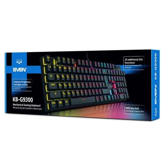 ИГРОВАЯ КЛАВИАТУРА SVEN KB-G9300 RGB / BLUE SWITCHES
