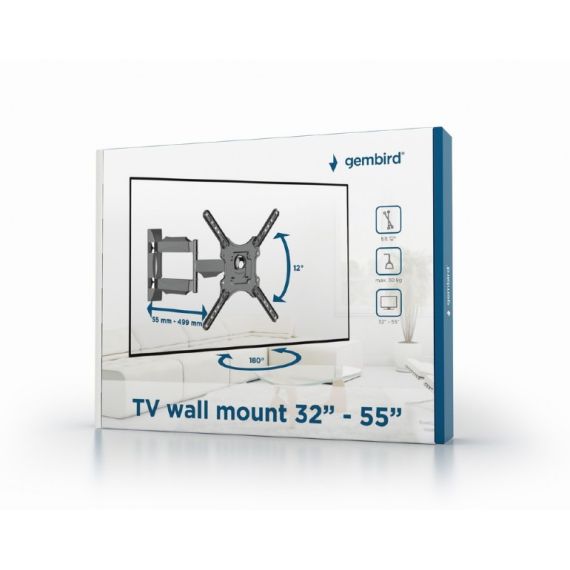 TV-WALL MOUNT FOR 32-55"- GEMBIRD "WM-55RT-05", ROTATE & TILT, MAX.
