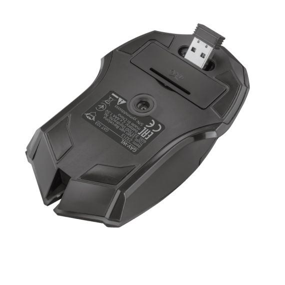 TRUST GAMING MOUSE GXT 103 GAV WIRELESS,  MICRO RECEIVER, 1000-2000 DPI, RGB, ILLUMINATED LOGO IN CONTINUOUSLY CHANGING COLOURS