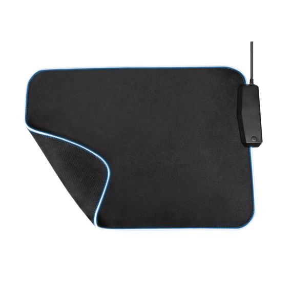 TRUST GAMING GXT 765 GLIDE-FLEX RGB MOUSE PAD WITH USB HUB, 4 USB PORTS TO CONNECT USB DEVICES WITHIN REACH, FLEXIBLE DESIGN WITH COMFORTABLE FABRIC SURFACE (350X250MM), 1.2M BRAIDED CABLE