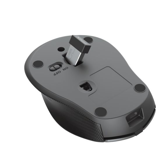 TRUST ZAYA WIRELESS RECHARGEABLE OPTICAL MOUSE, 2.4GHZ, NANO RECEIVER, 800/1600 DPI, 4 BUTTON, USB, BLACK