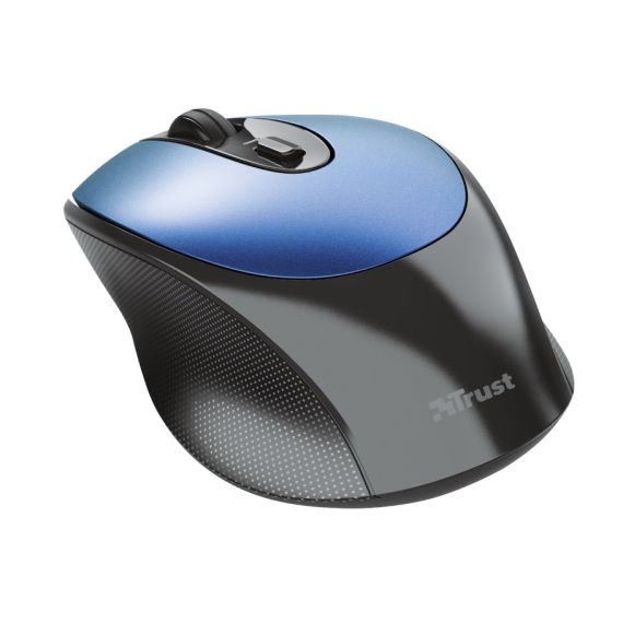 TRUST ZAYA WIRELESS RECHARGEABLE OPTICAL MOUSE, 2.4GHZ, NANO RECEIVER, 800/1600 DPI, 4 BUTTON, USB, BLUE
