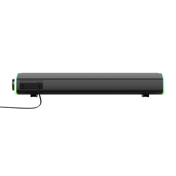 TRUST GAMING GXT 620 AXON, RGB GAMING SOUNDBAR WITH RAINBOW WAVE LIGHTING AND EASY-TO-REACH VOLUME CONTROL, 12W, USB POWER/3.5MM JACK 140CM, BLACK