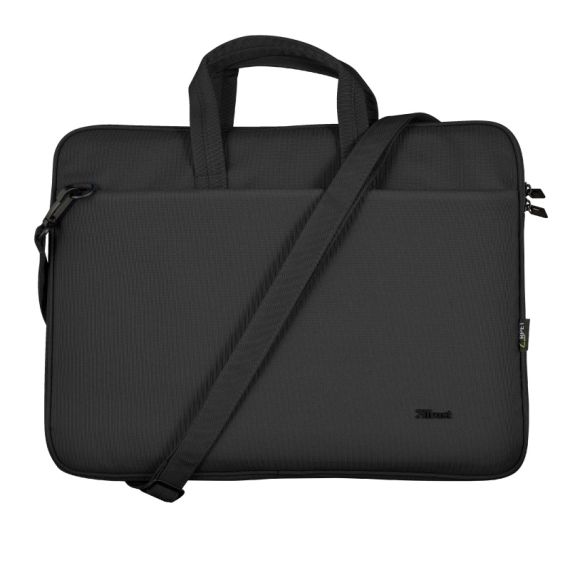 TRUST NB BAG 16" BOLOGNA, ECO-FRIENDLY SLIM LAPTOP BAG FOR 16" LAPTOPS, (410 X 290MM), BLACK