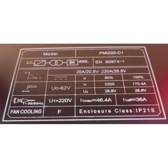 ИНВЕРТОРНЫЙ СВАРОЧНЫЙ АППАРАТ PIT PMI220-C1