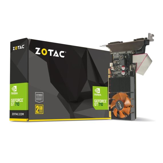 ВИДЕОКАРТА ZOTAC GEFORCE GT710 / 2GB / GDDR3 / 64BIT