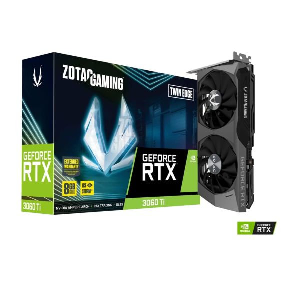 ВИДЕОКАРТА ZOTAC GEFORCE RTX 3060 TI TWIN EDGE LHR / 8GB