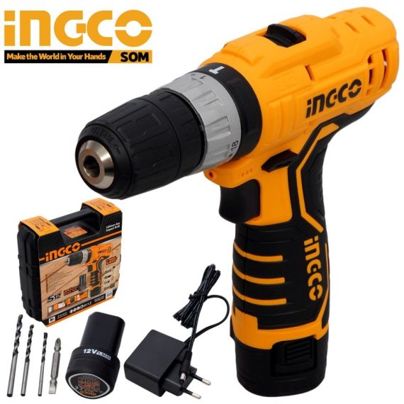 ШУРУПОВЕРТ АКУМУЛЯТОРНЫЙ УДАРНЫЙ, INGCO CIDLI1232 LI-ION 12V/1.5A