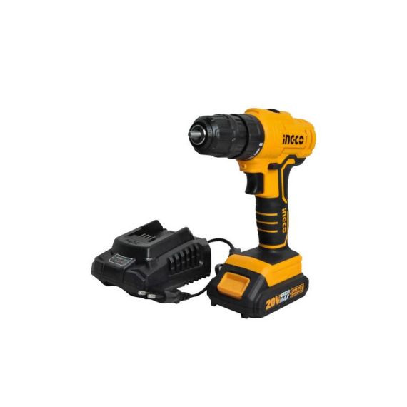 ШУРУПОВЁРТ АККУМУЛЯТОРНЫЙ INGCO LI-ION 20V/1*1.5A  CDLI20011