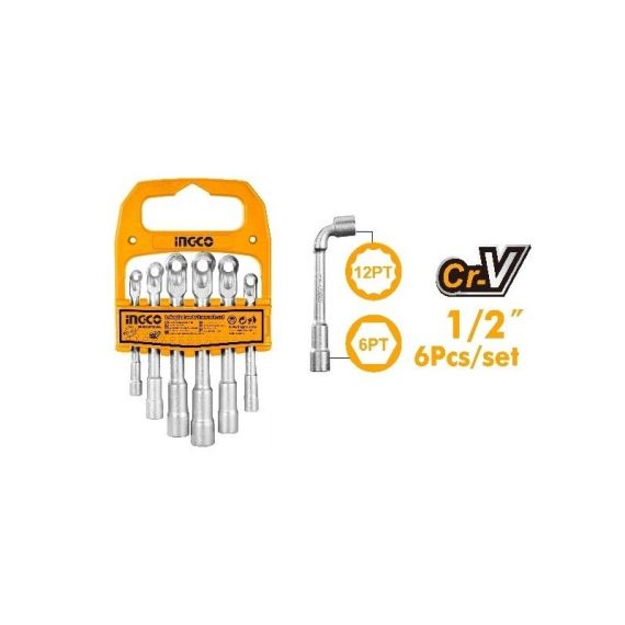 НАБОР ШЕСТИГРАННЫХ УГЛОВЫХ УГЛОВЫХ КЛЮЧЕЙ ИЗ 6 ПРЕДМЕТОВ 7-14MM INGCO LASWT0601