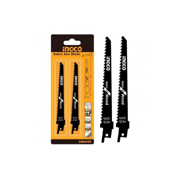 КОМПЛЕКТ ПОЛОТЕН ДЛЯ САБЕЛЬНОЙ ПИЛЫ ПО ДЕРЕВУ INGCO SSB644D