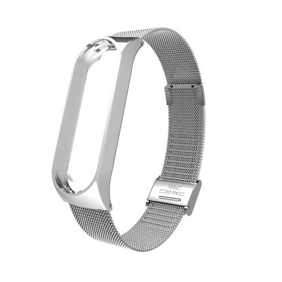 РЕМЕШОК МЕТАЛЛИЧЕСКИЙ 2 ДЛЯ БРАСЛЕТА XIAOMI MI BAND 5/6 SILVER