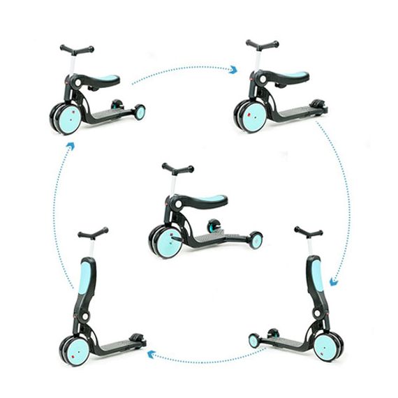 ТРЁХКОЛЁСНЫЙ ВЕЛОСИПЕД BEBEHOO 5 IN 1 KIDS BALANCE TRICYCLE КРАСНЫЙ