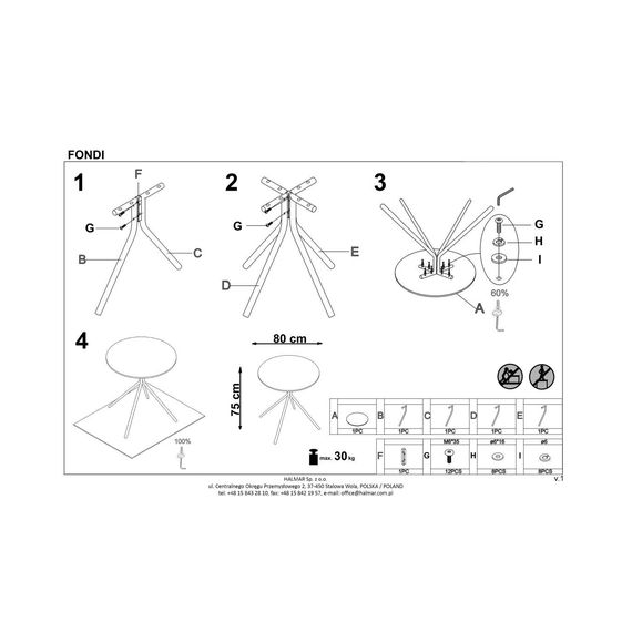 СТОЛ FONDI BLACK