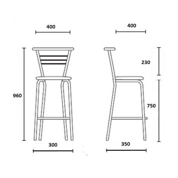 БАРНЫЙ СТУЛ  MARCO HOKER BLACK