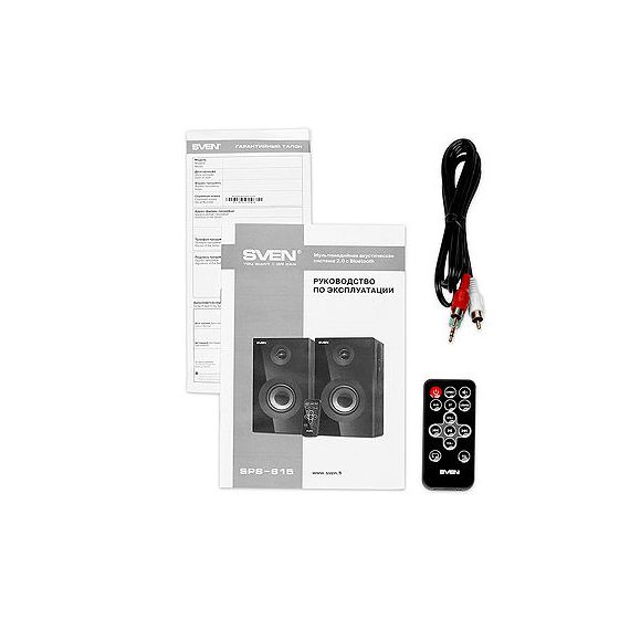 ACTIVE SPEAKERS SVEN SPS-615 BLACK, RMS 20W, 2X10W, BLUETOOTH, USB PORT, SD SLOT, ДЕРЕВО/LEMN (BOXE SISTEM ACUSTIC/КОЛОНКИ АКУСТИЧЕСКАЯ СИСИТЕМА), WWW, WWW
