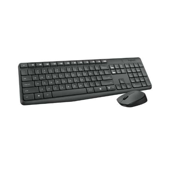 КЛАВИАТУРА+МЫШЬ LOGITECH MK235 GREY WIRELESS COMBO, KEYBOARD+MOUSE, 920-007948