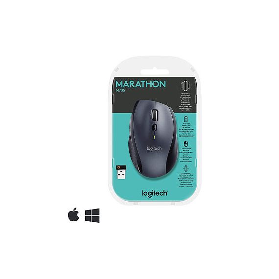 МЫШЬ БЕСПРОВОДНАЯ LOGITECH M705 MARATHON WIRELESS MOUSE, USB 910-001949
