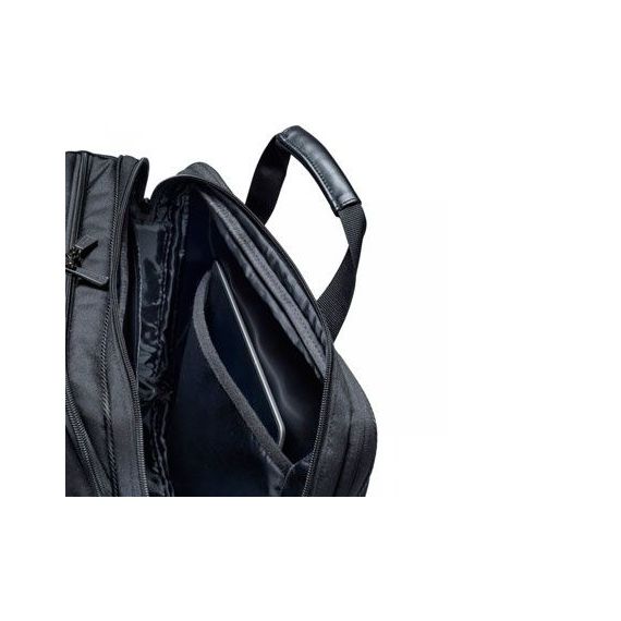 DICOTA D30925 TOP TRAVELLER DUAL ECO 14"-15.6", ECO-FRIENDLY SHOULDER BAG AND BACKPACK WITH PROTECTION AND CONVENIENCE, BLACK