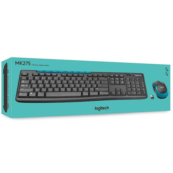 КЛАВИАТУРА+МЫШЬ LOGITECH WIRELESS DESKTOP MK275 BLACK WIRELESS KEYBOARD + MOUSE COMBO, 2.4 GHZ, 920-008535