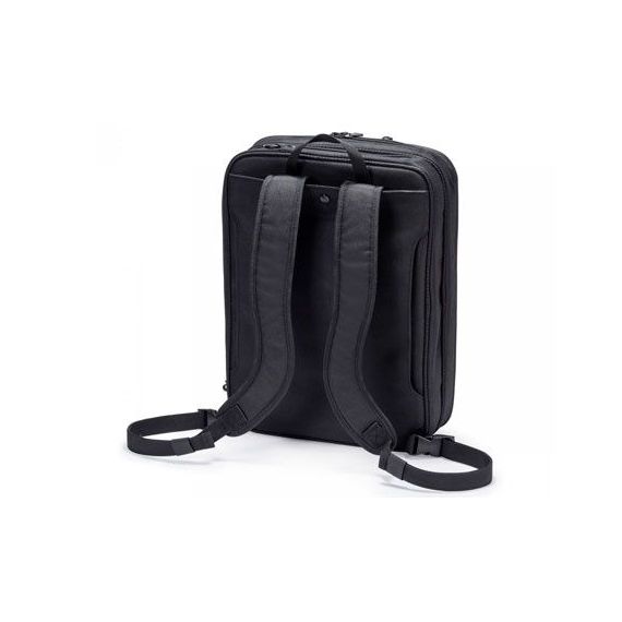 DICOTA D30925 TOP TRAVELLER DUAL ECO 14"-15.6", ECO-FRIENDLY SHOULDER BAG AND BACKPACK WITH PROTECTION AND CONVENIENCE, BLACK