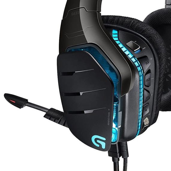 ИГРОВЫЕ НАУШНИКИ LOGITECH G633 ARTEMIS SPECTRUM BLACK GAMING RGB 7.1 HEADSET, 7.1 SURROUND, 40MM PRO-G DRIVER, HEADSET: 20HZ-20KHZ, MICROPHONE: 100HZ-20KHZ, 2M, 981-000605 (CASTI CU MICROFON/НАУШНИКИ С МИКРОФОНОМ)