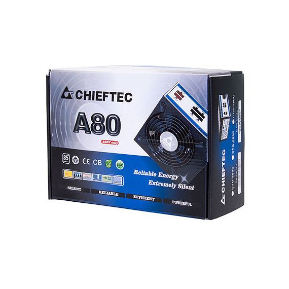 БЛОК ПИТАНИЯ 750W ATX POWER SUPPLY CHIEFTEC CTG-750C, 750W, 120MM SILENT FAN, 85 PLUS, ATX 12V 2.3, EPS 12V, CABLE MANAGEMENT, ACTIVE PFC (POWER FACTOR CORRECTION)