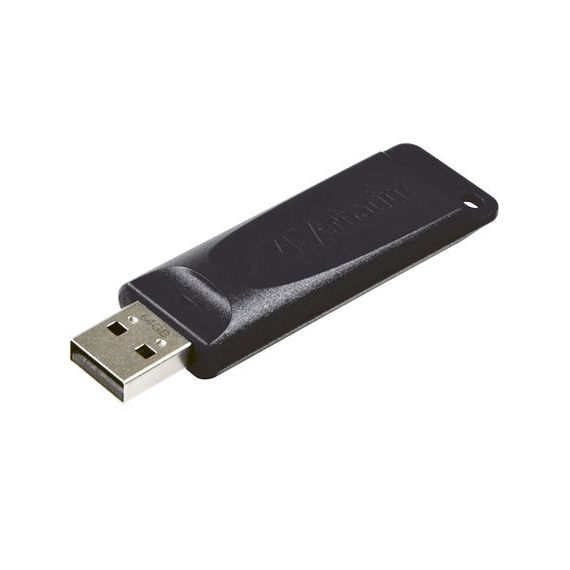 64GB USB FLASH DRIVE VERBATIM STORE 'N' GO SLIDER 64GB, BLACK, USB 2.0, 98698